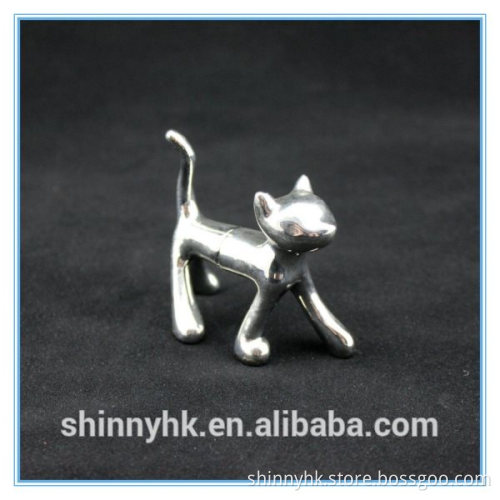 Luxury metal animall dag shape ring display ,ring holder